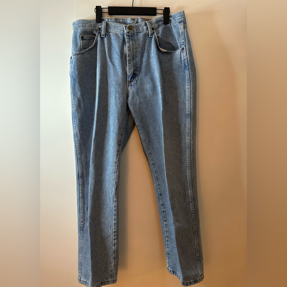 Wrangler Light Blue Straight Leg Jeans - Size 36x30